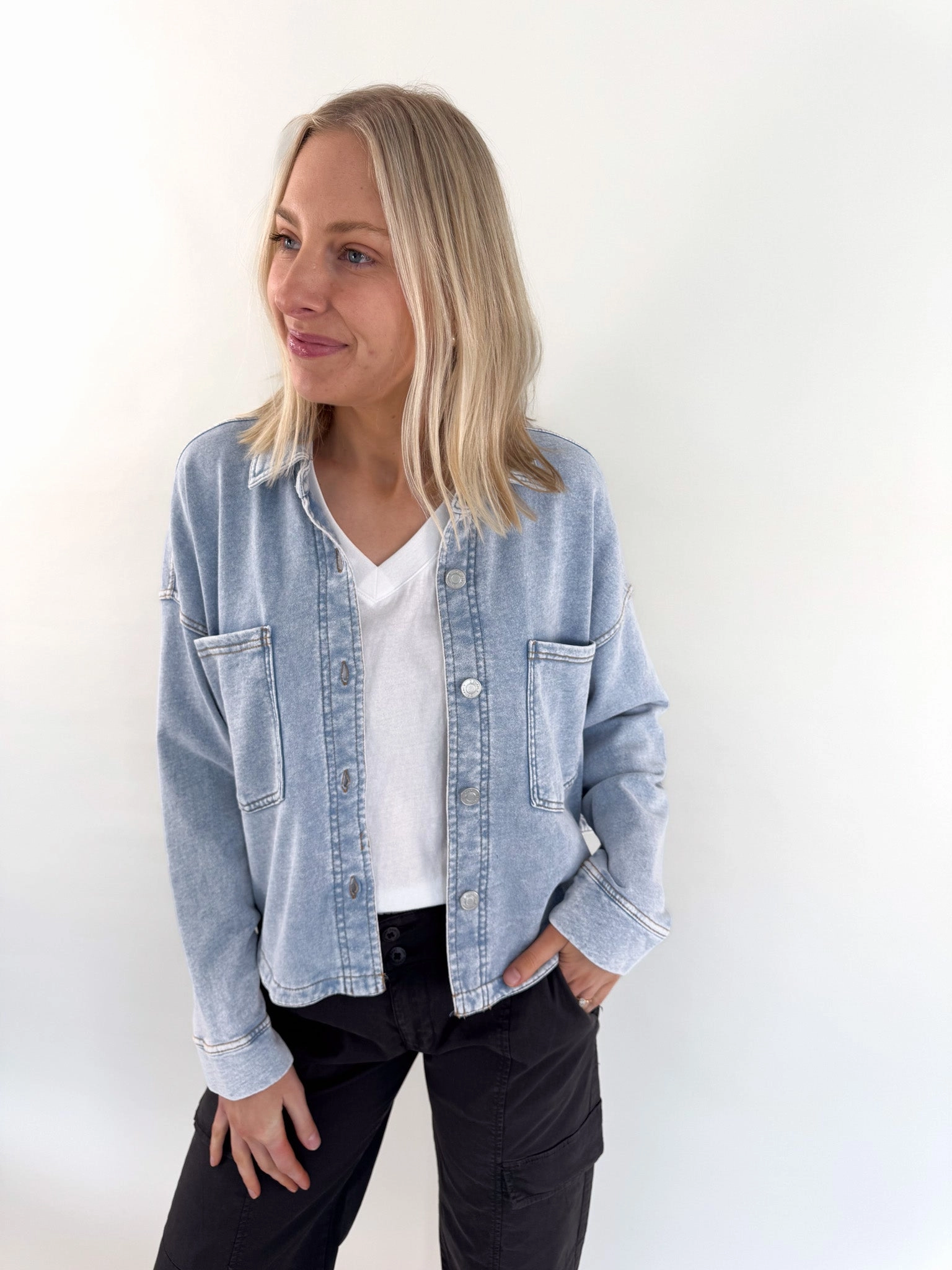 [Z SUPPLY] All Day Cropped Knit Jacket