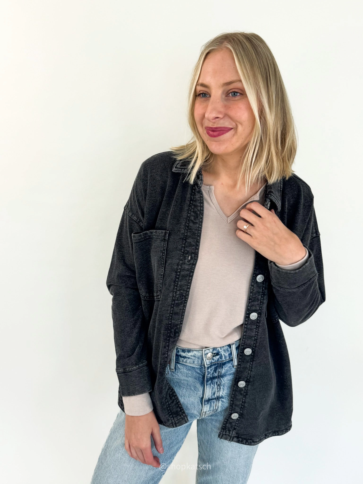 [Z Supply] All Day Knit Denim Jacket