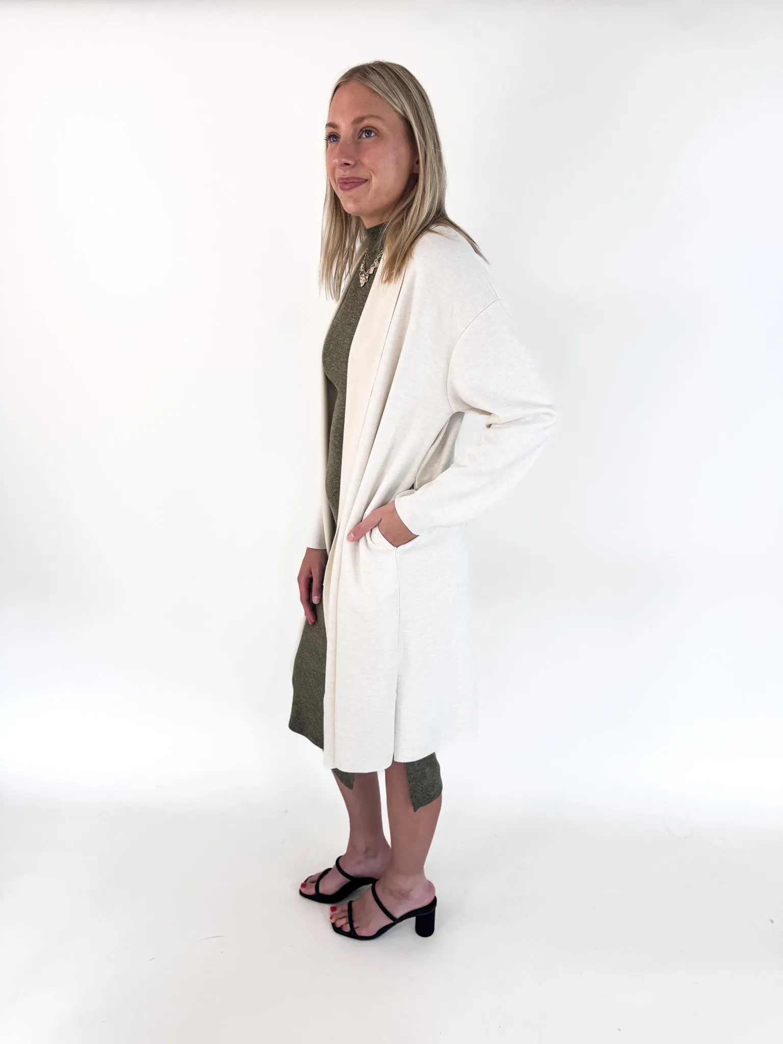 Aleesia Shawl Collar Open Coat