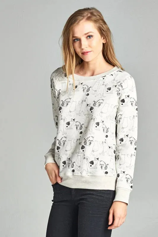 All Over Cat Sweatshirt