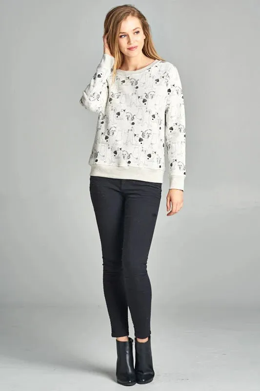 All Over Cat Sweatshirt