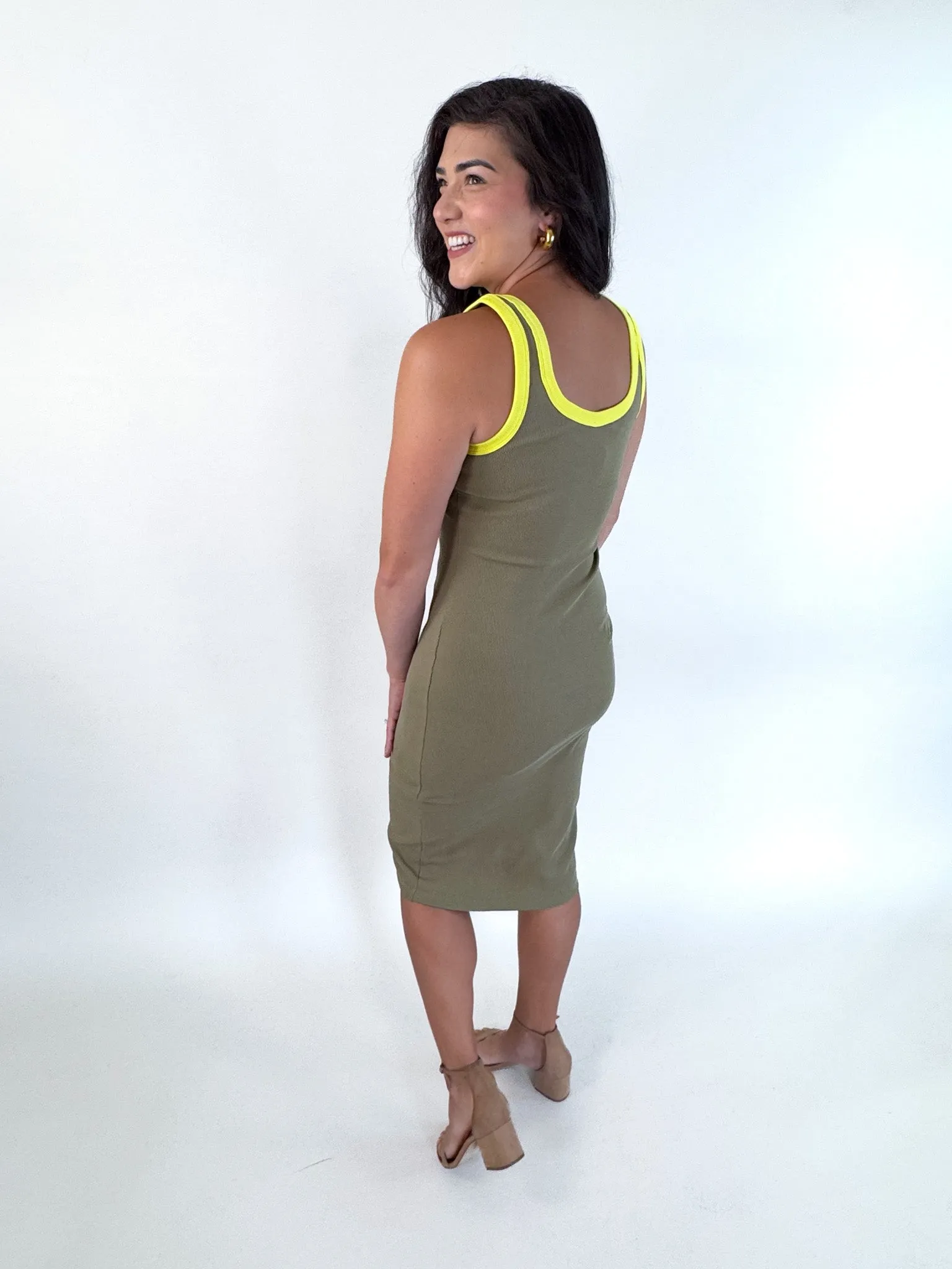 Azalea Olive Dress