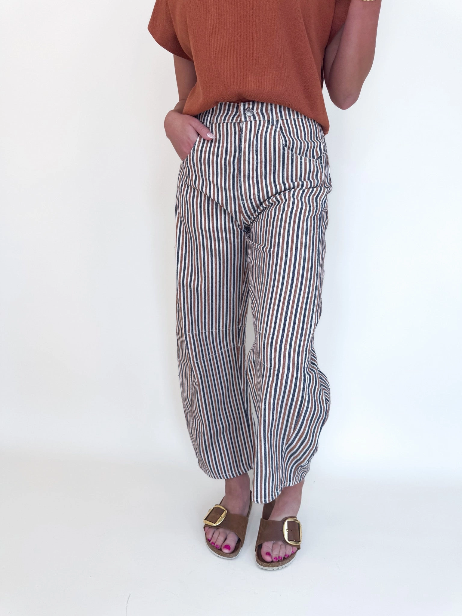 Berlin Stripe Barrel Jean