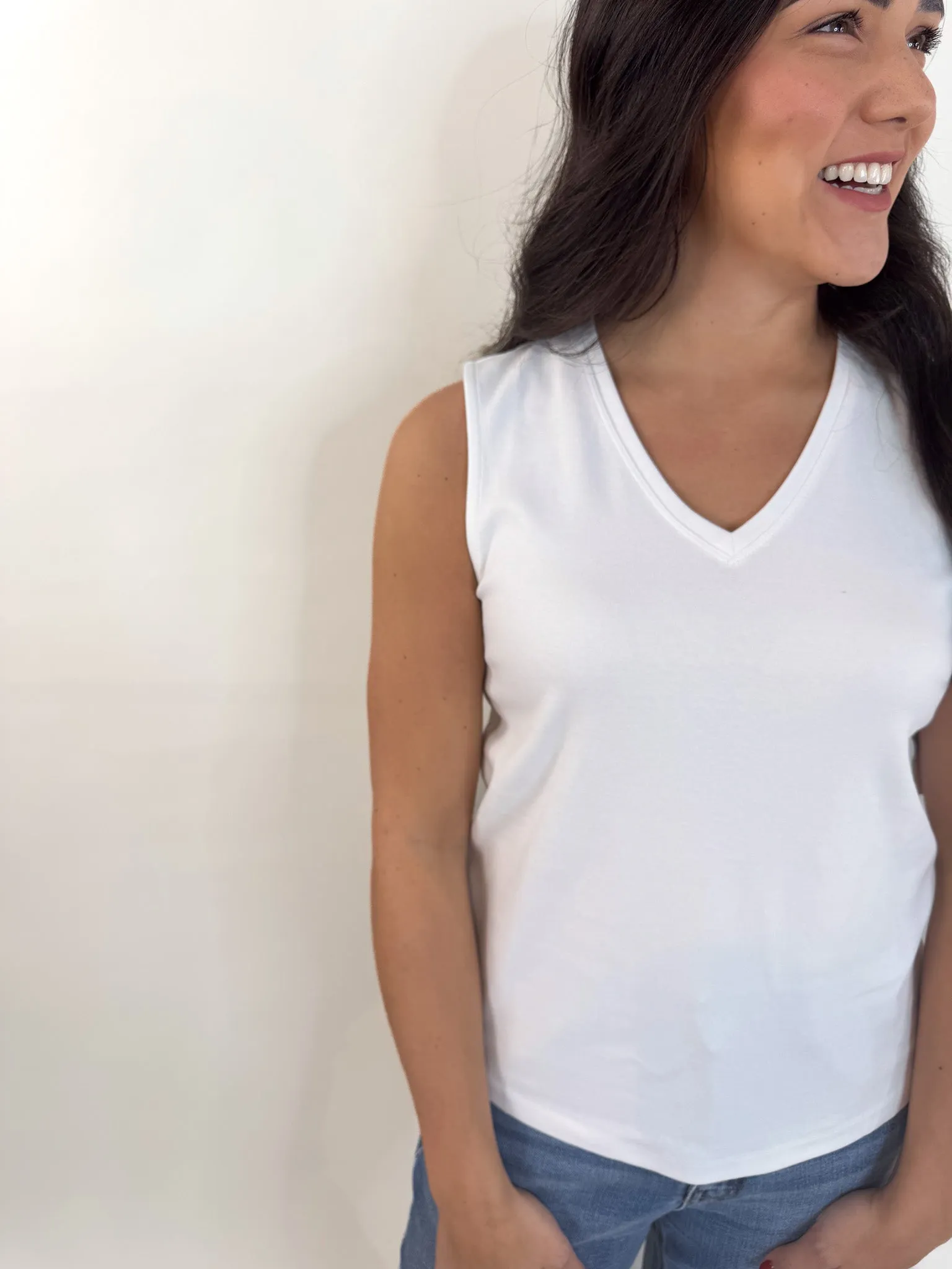 Beyond Basic V-Neck Knit Top