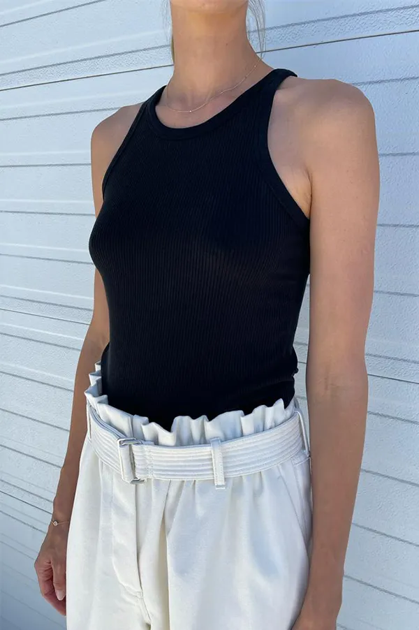 Black Vintage Ribbed Tank (Sold Out)
