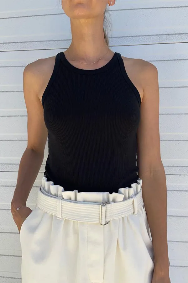 Black Vintage Ribbed Tank (Sold Out)