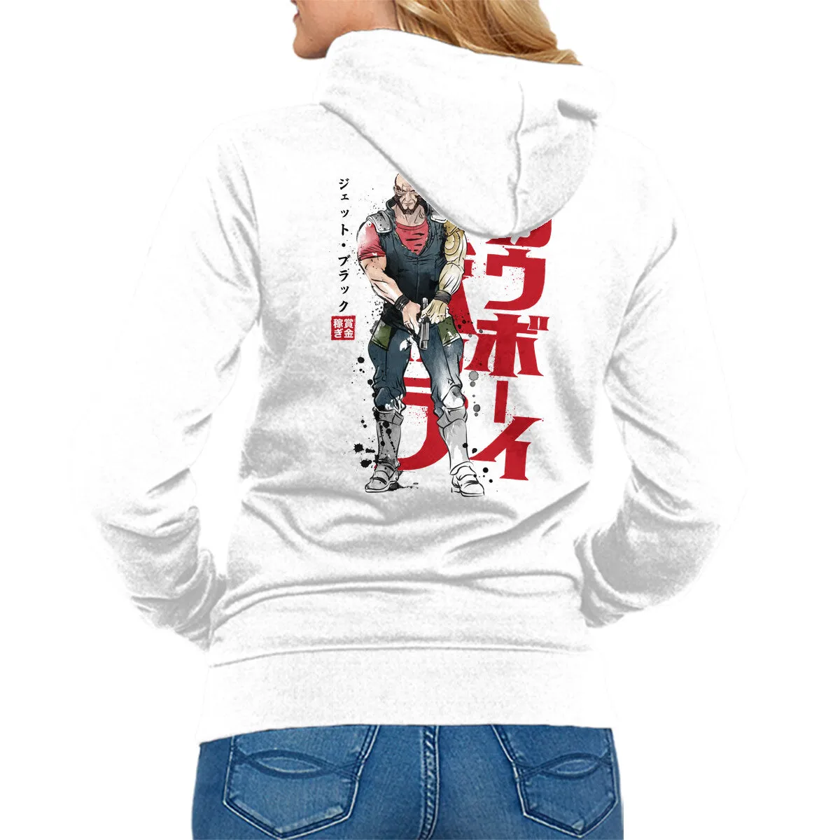 buckle accents Fashionable Hoodie Jet Sumi-E