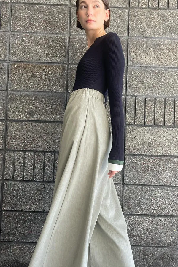 Corduroy Gaucho Pants in Silver (Sold Out)