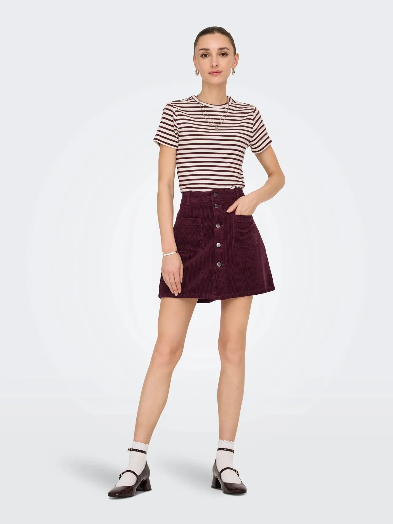 Corduroy Mini Skirt
