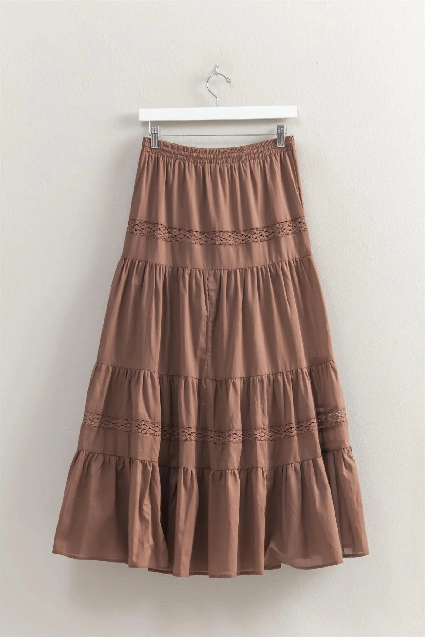 Cotton Voile Tiered Maxi Skirt