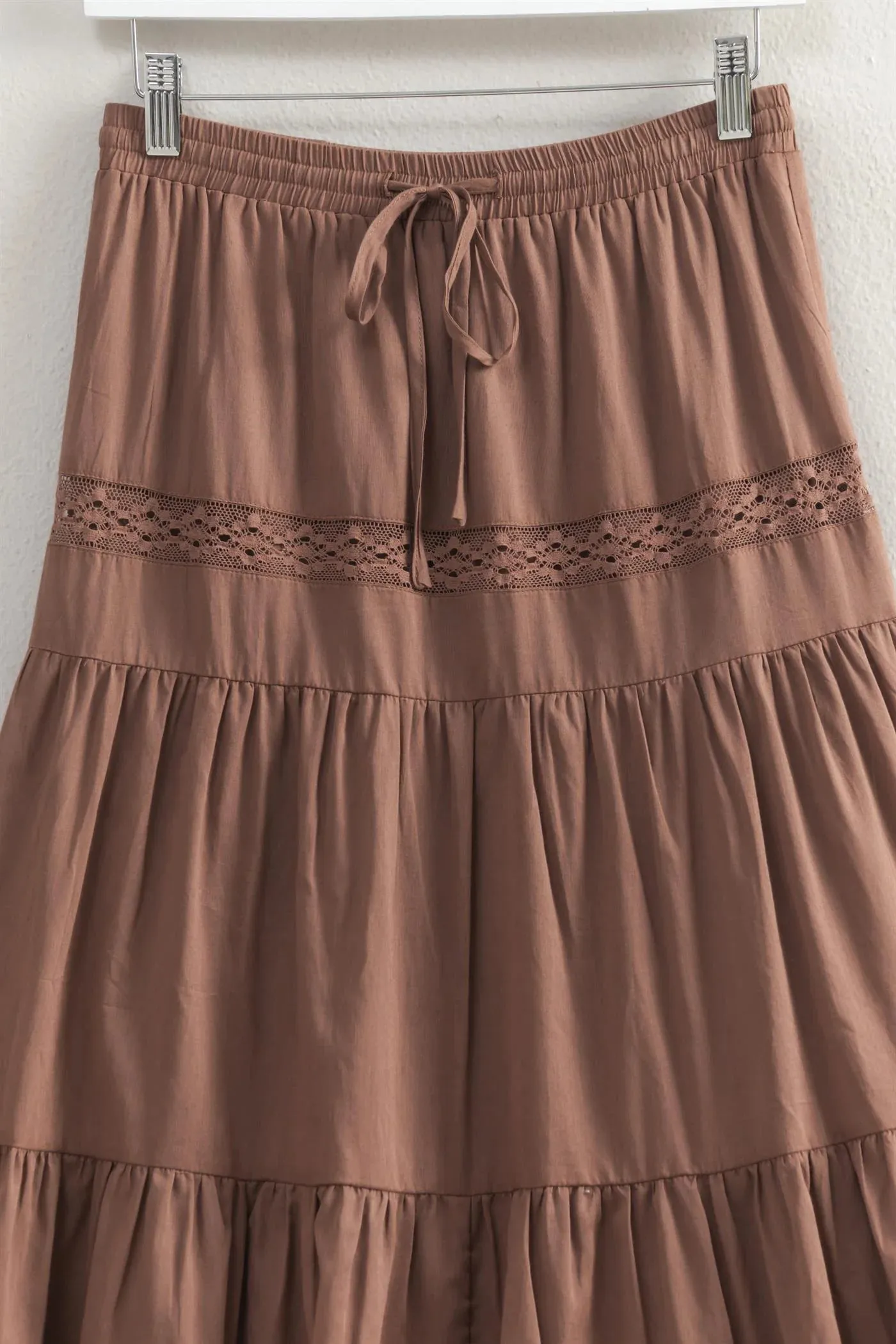 Cotton Voile Tiered Maxi Skirt