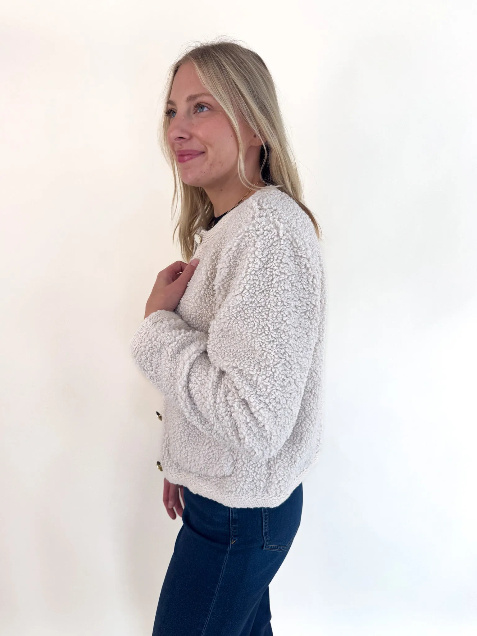 Cuddle Up Cardi - Light Oat