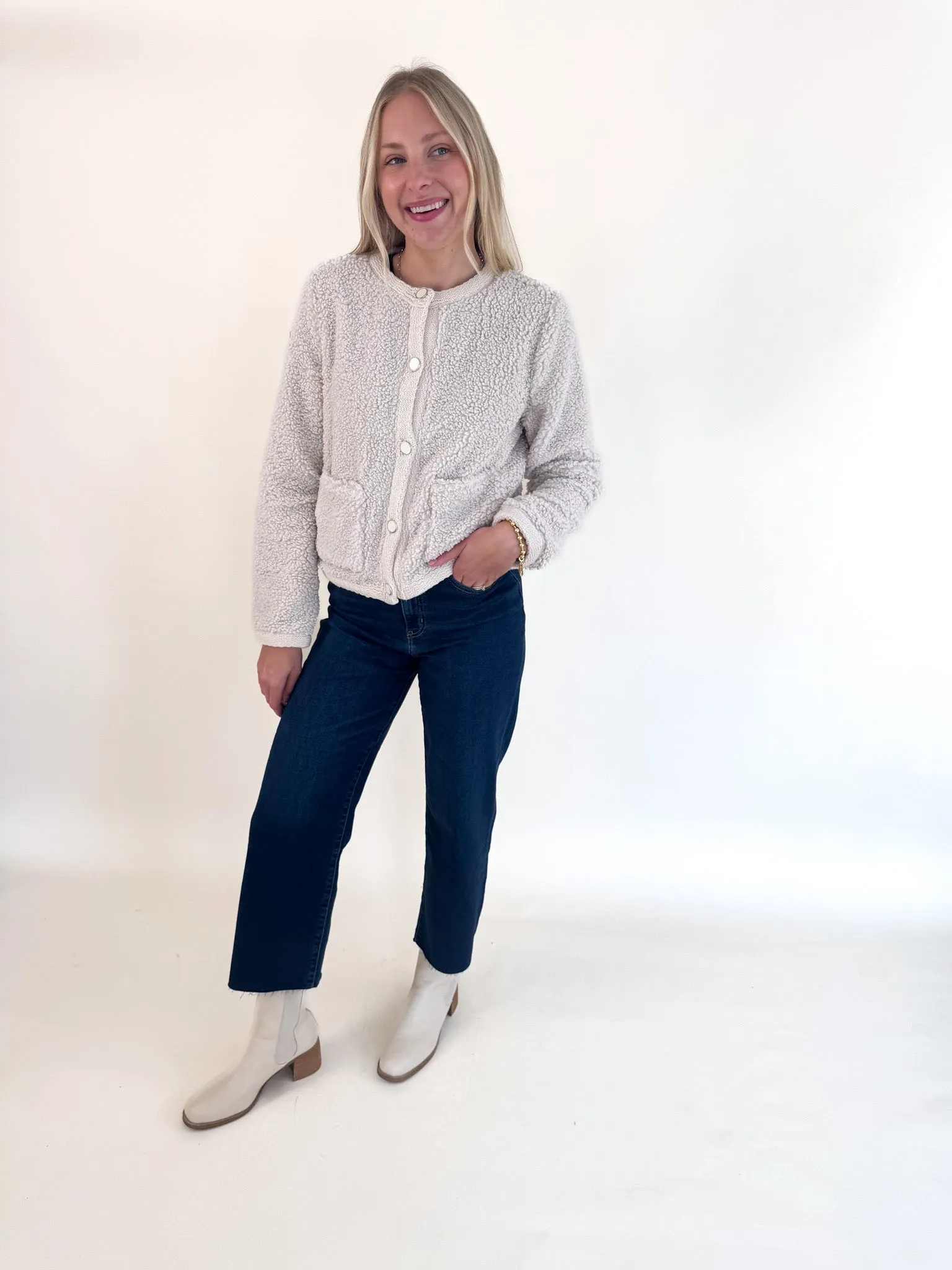 Cuddle Up Cardi - Light Oat