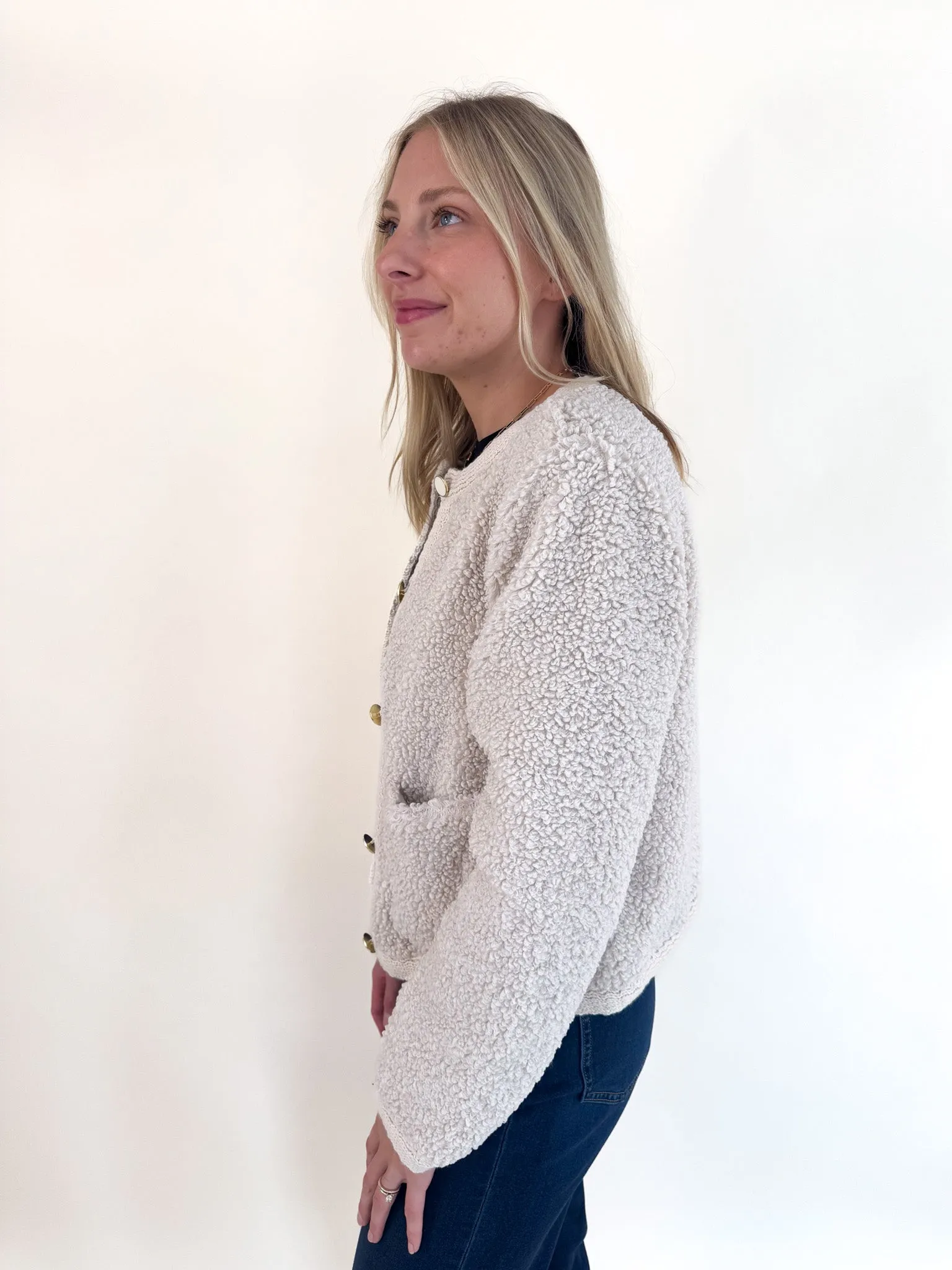 Cuddle Up Cardi - Light Oat