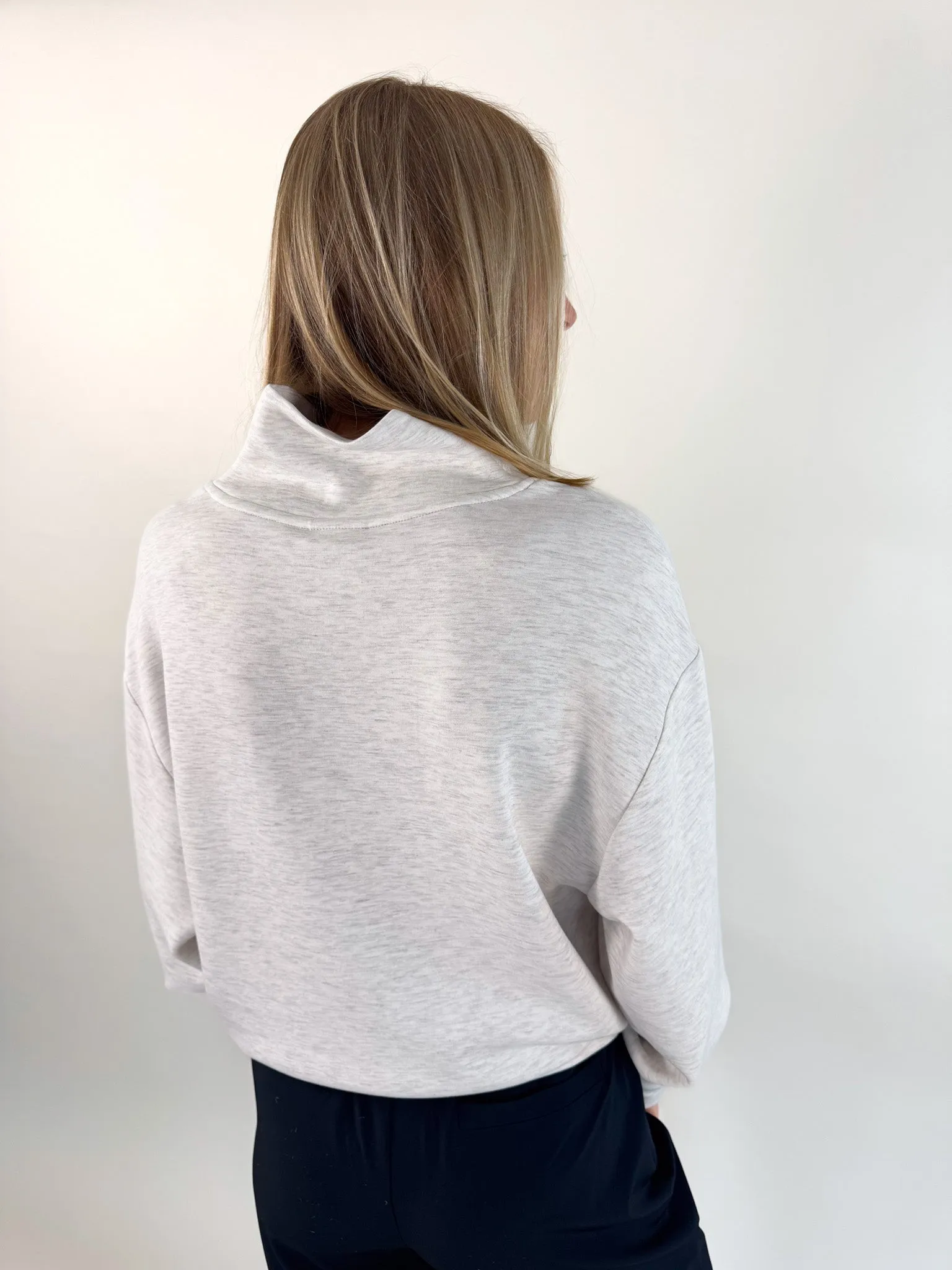 Davidson Sweatshirt- Ivory Marl