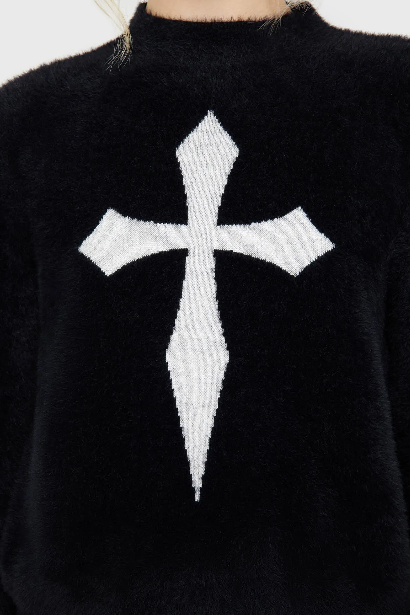 Dead Romantic Sweater [BLACK/WHITE]