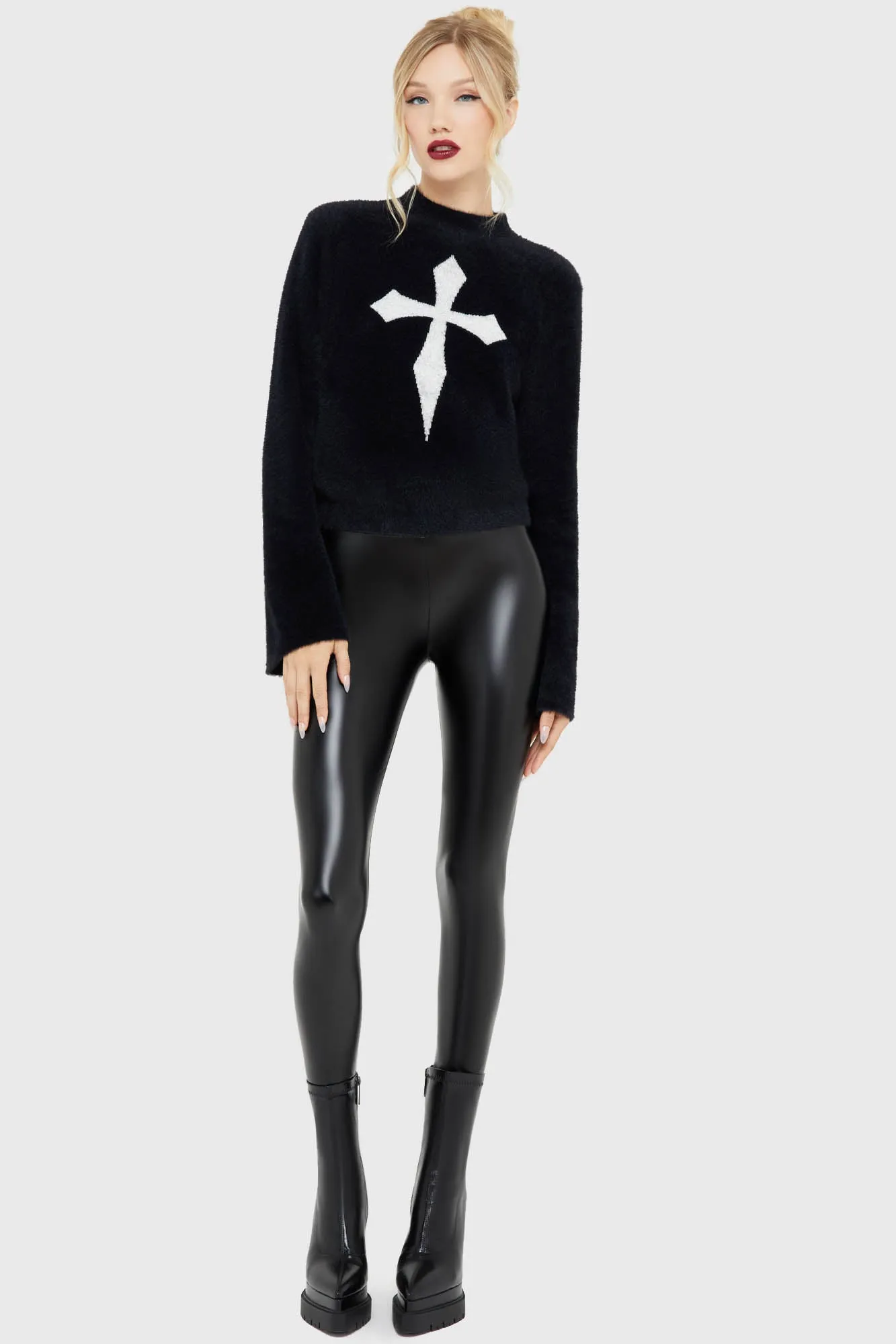 Dead Romantic Sweater [BLACK/WHITE]