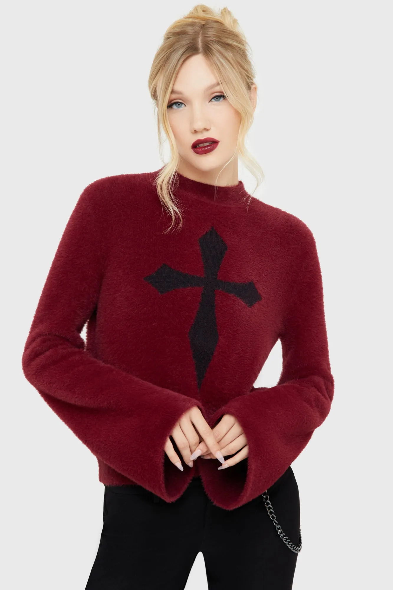 Dead Romantic Sweater [RED/BLACK]