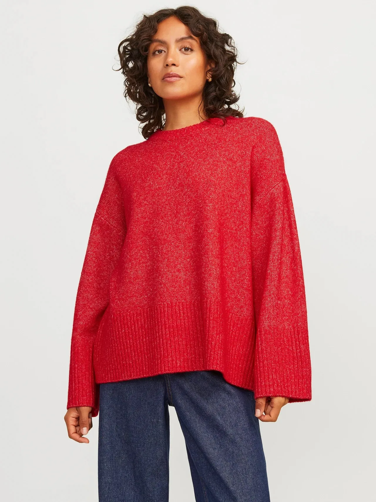 Dropped Shoulder Wool Pullover