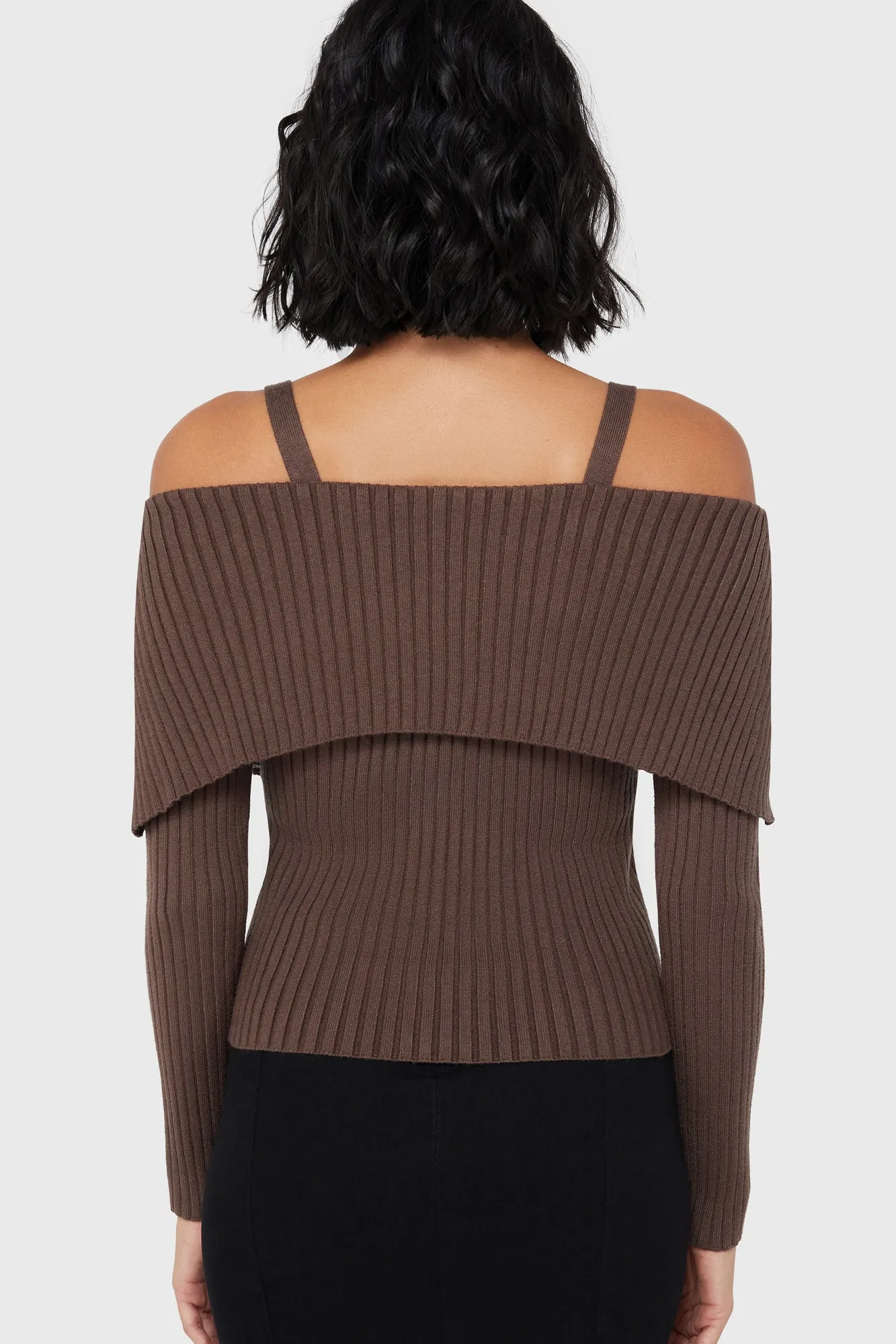 Dusk Empress Knit Top [Brown]