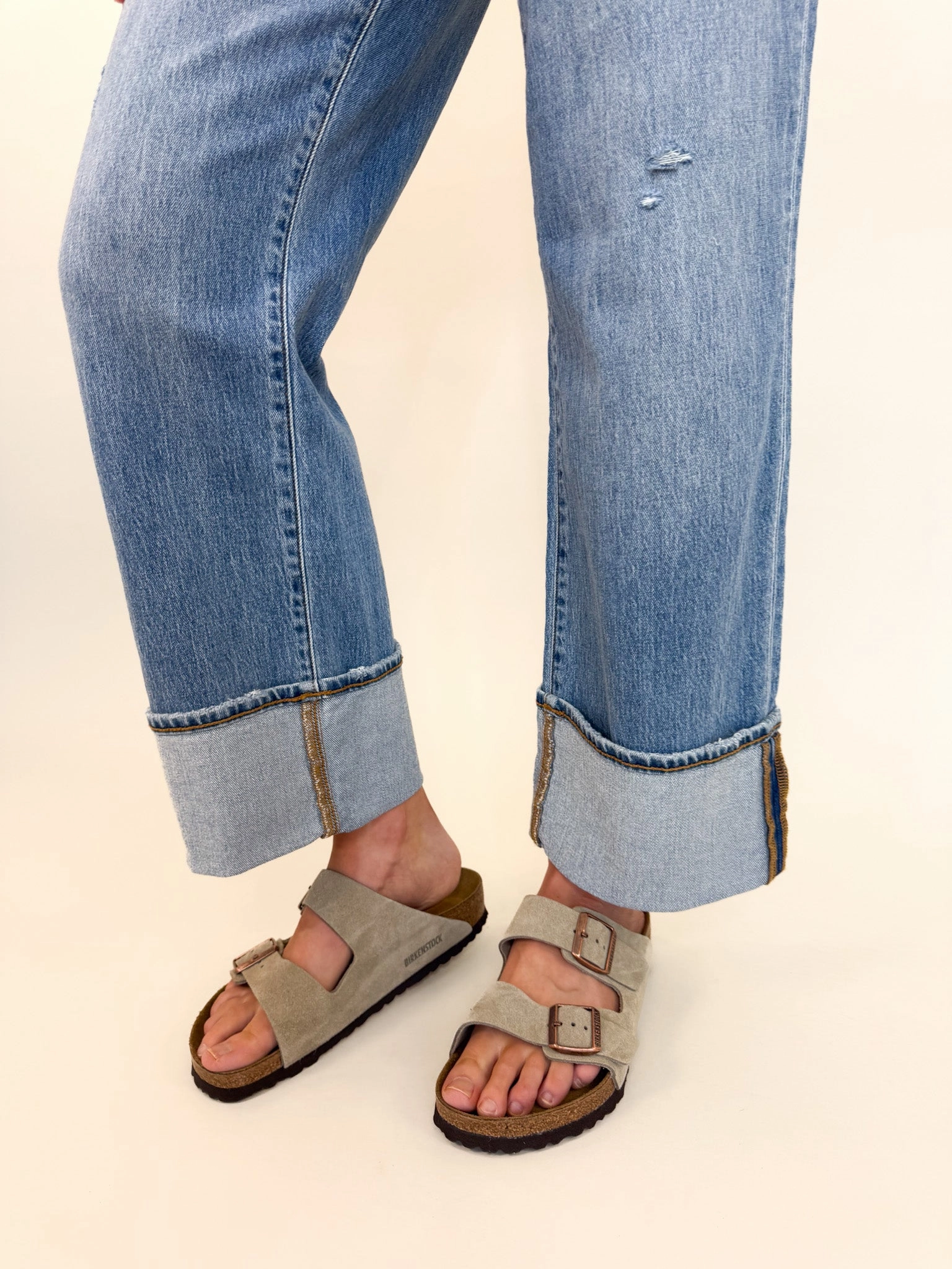 Eastside Wide Leg Cuff Denim