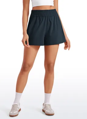 CRZ YOGA Women's Casual Feathery-Fit Soft High Rise Golf Shorts 3'' True Navy