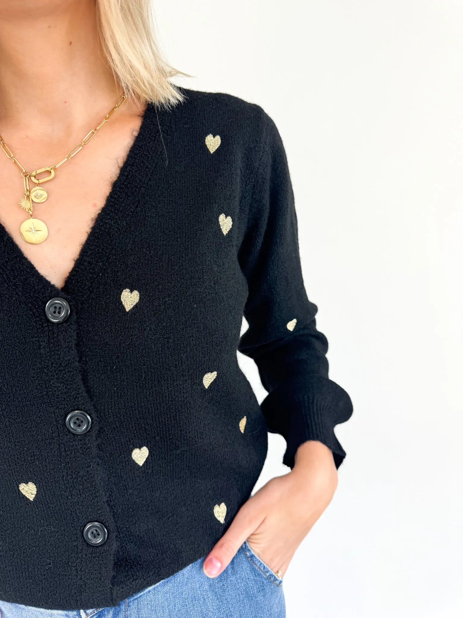 Heart of Gold Button Cardigan
