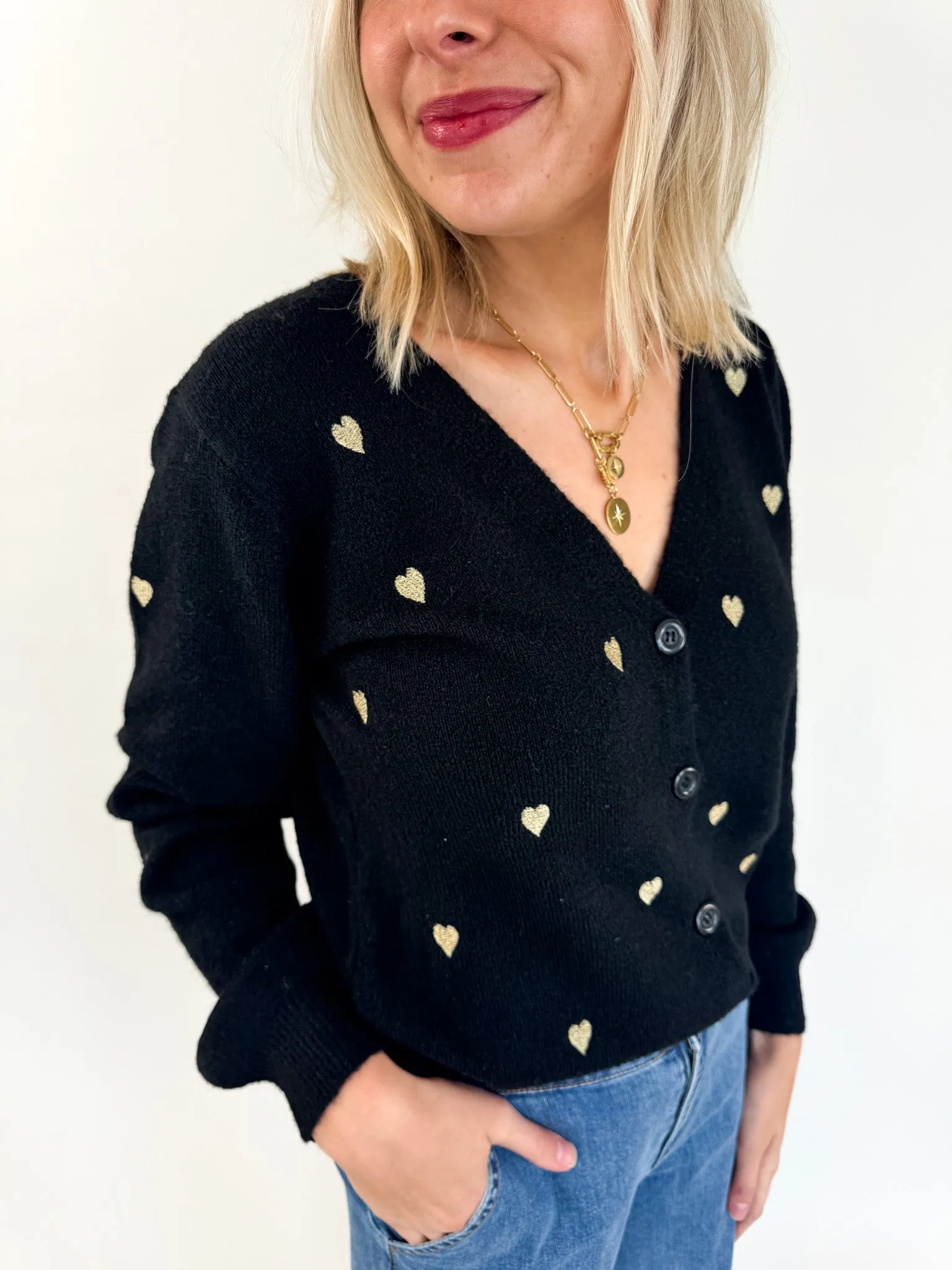 Heart of Gold Button Cardigan