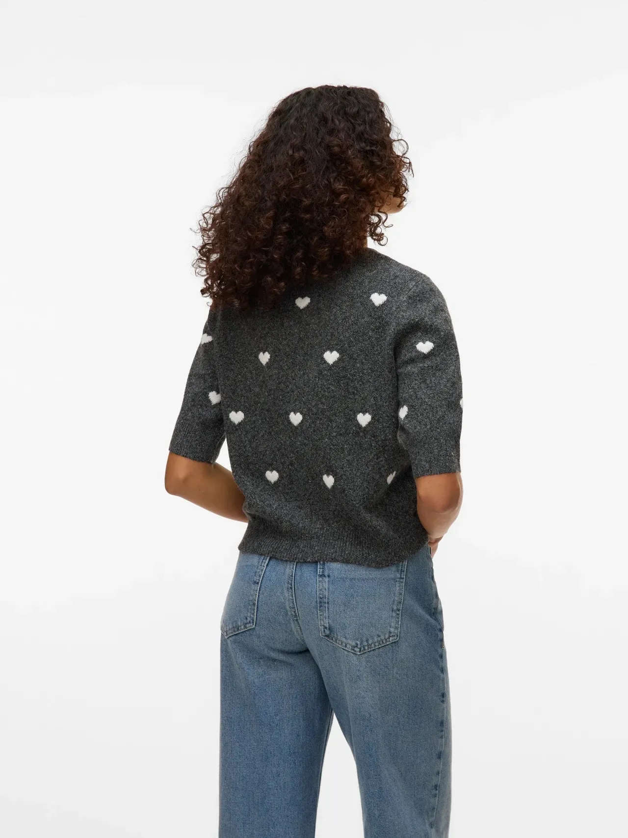 Hearts 2/4 Sleeve Sweater