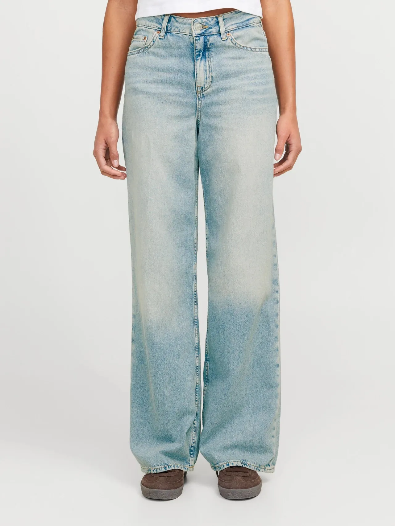 High Waist Wide Leg Light Jeans