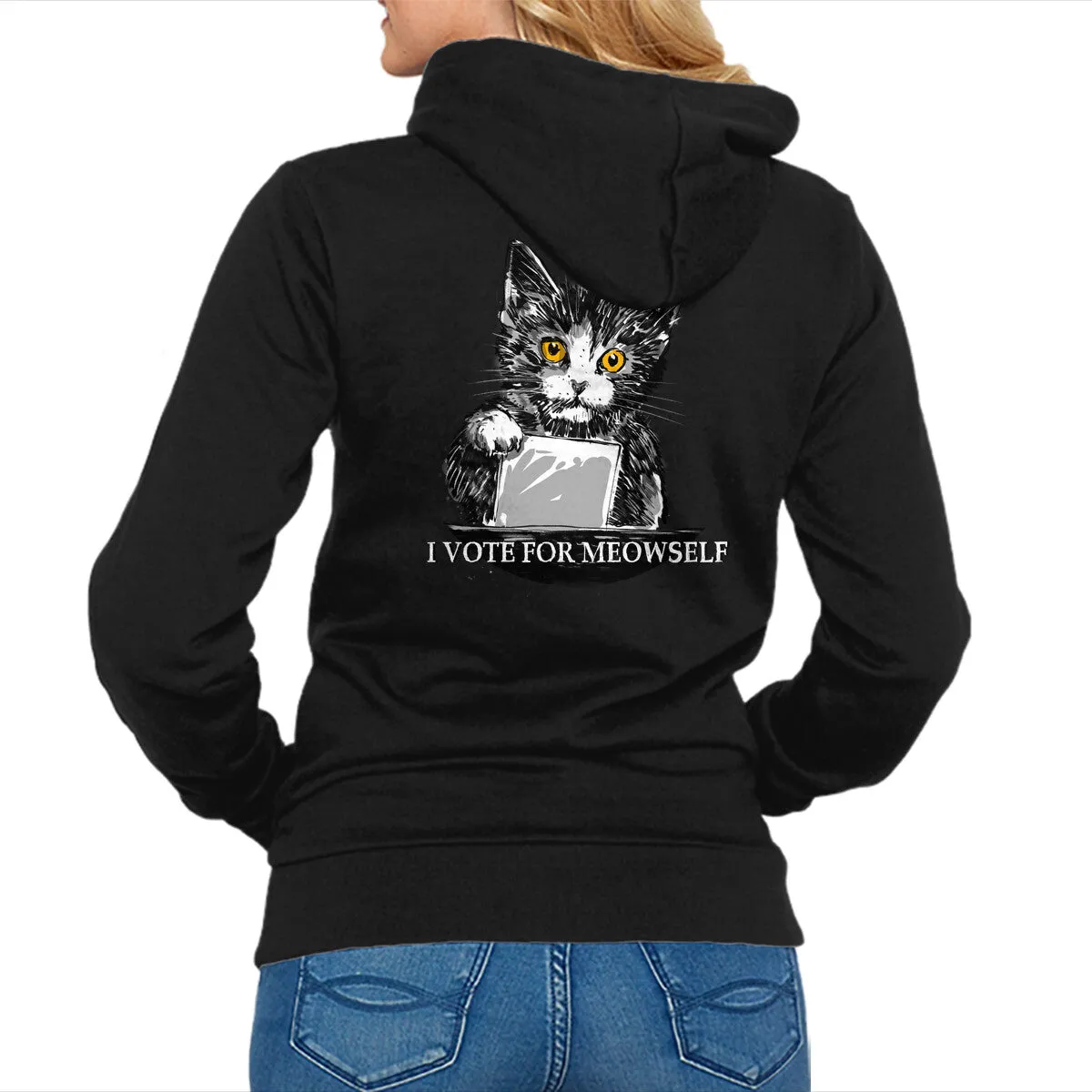 I Vote For Meowself Cool Weather Embroidered Logo