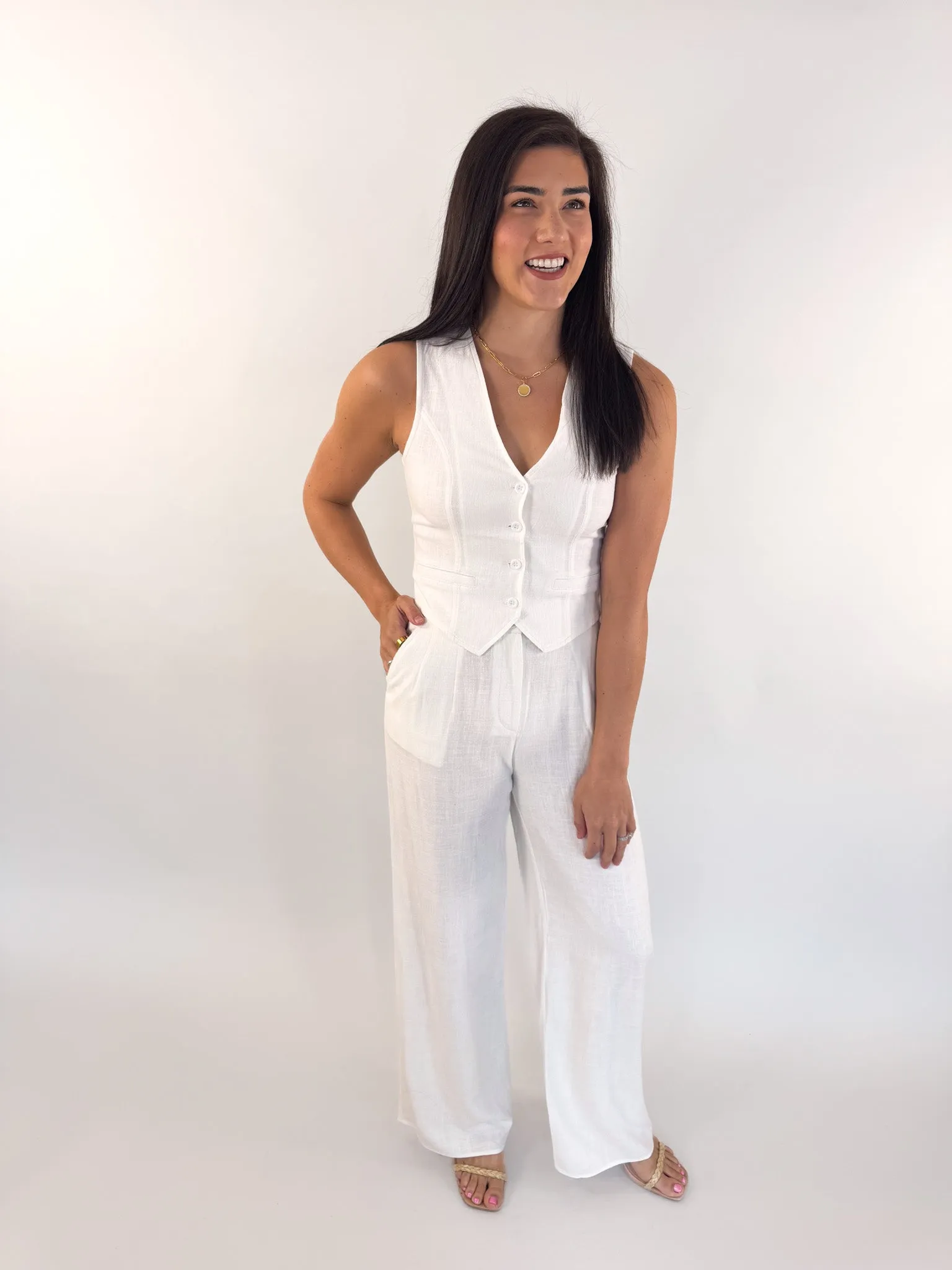 Iris Linen Blend Vest