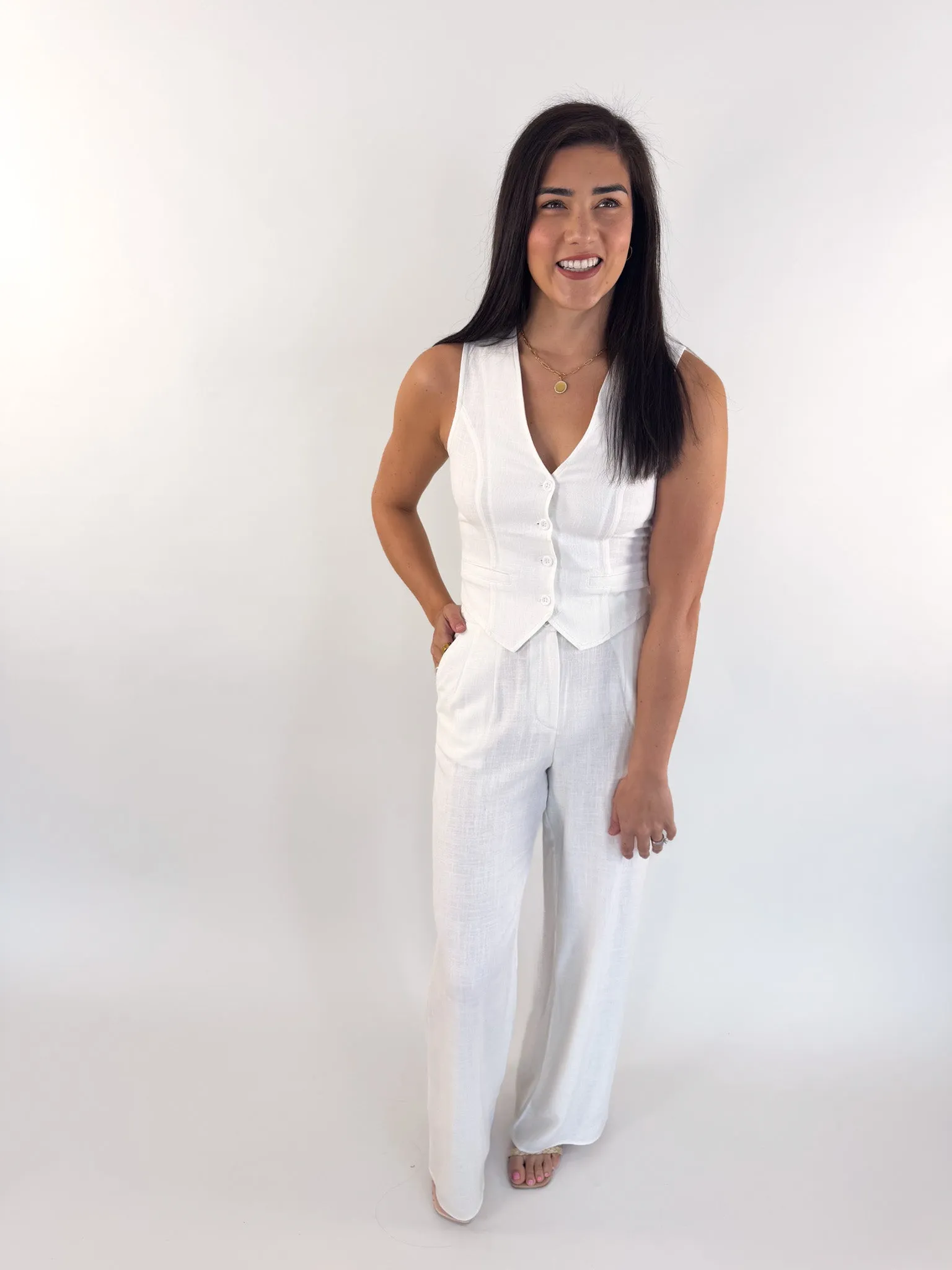 Iris Linen Blend Vest