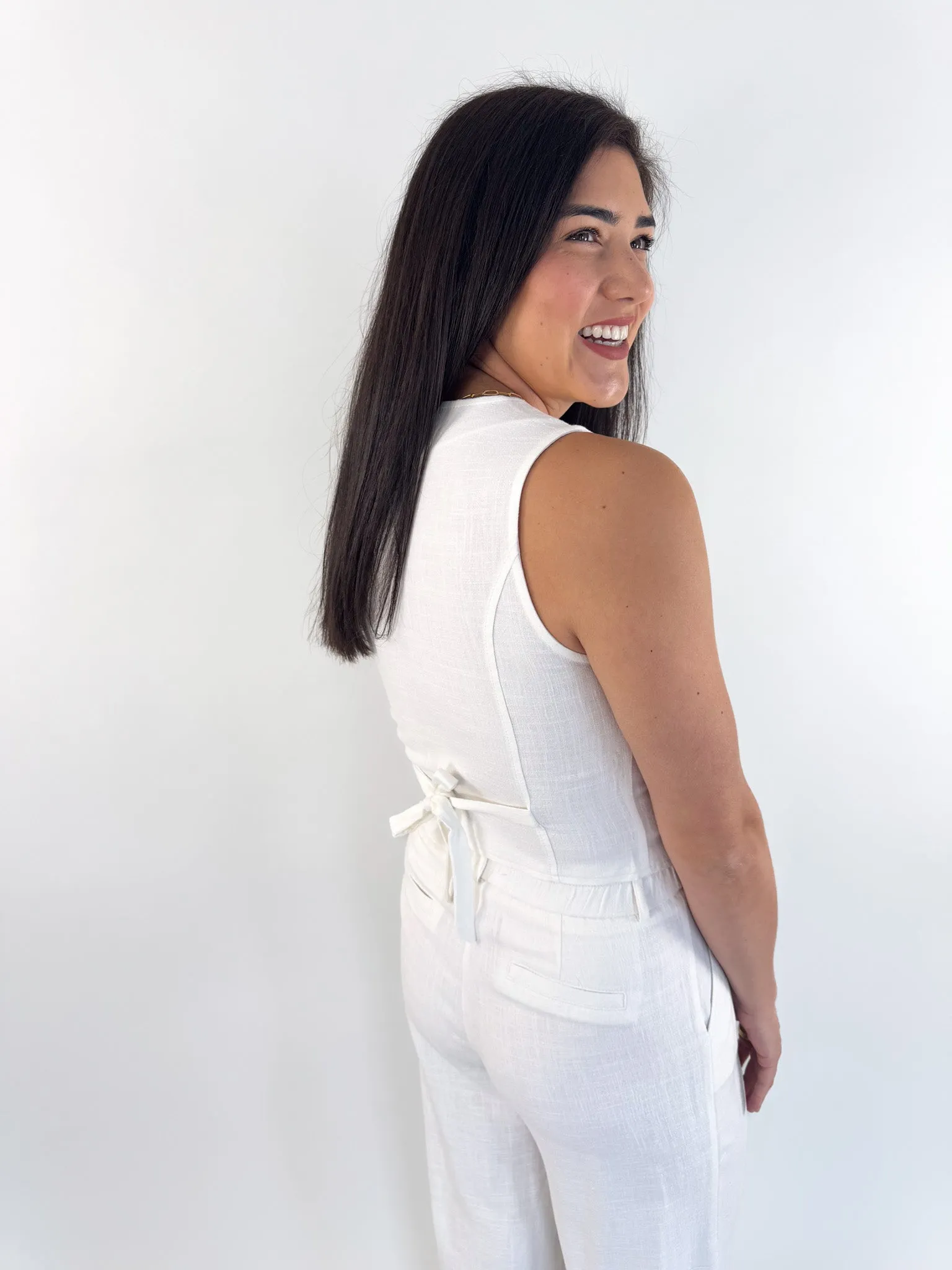 Iris Linen Blend Vest