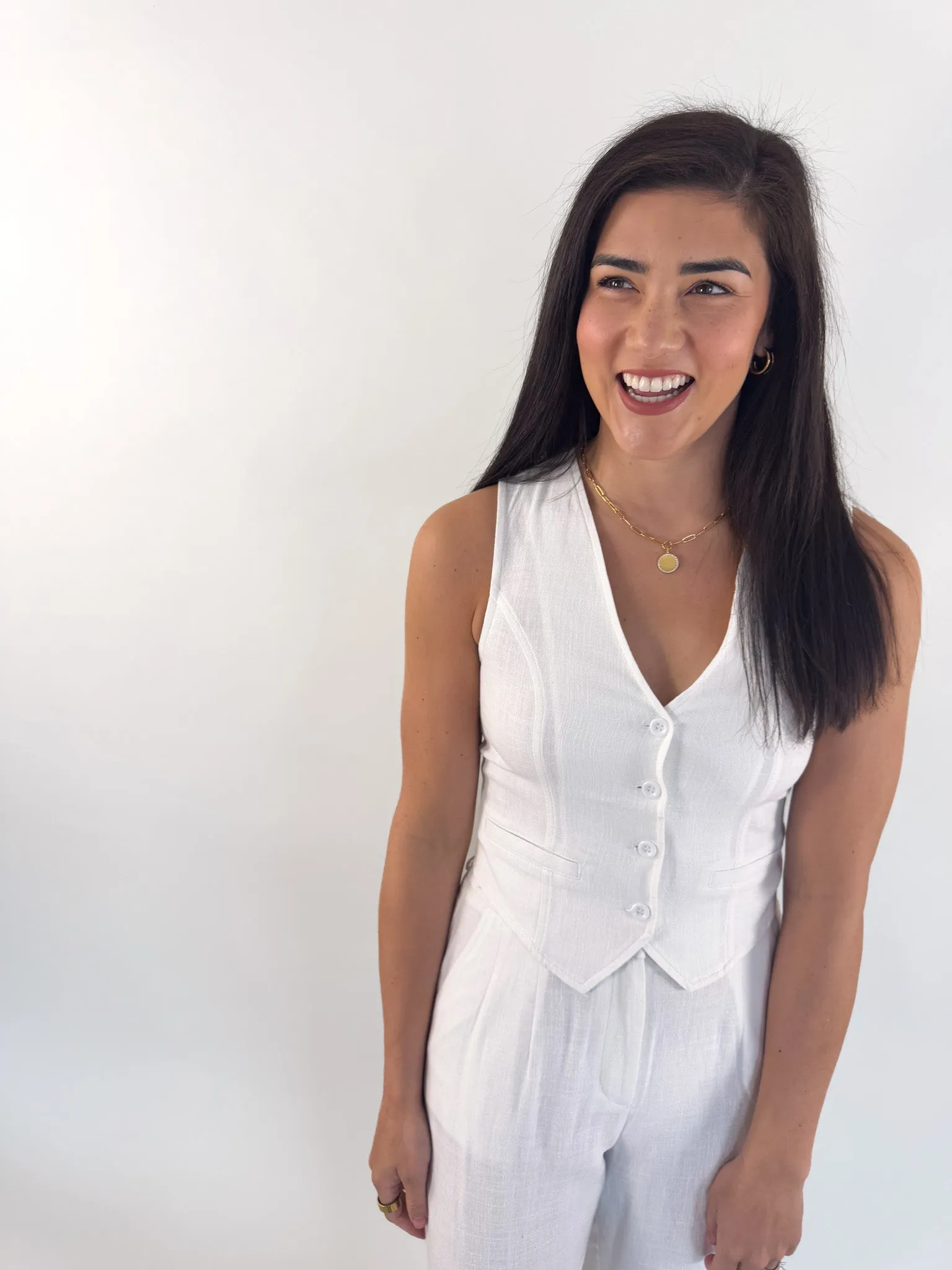 Iris Linen Blend Vest