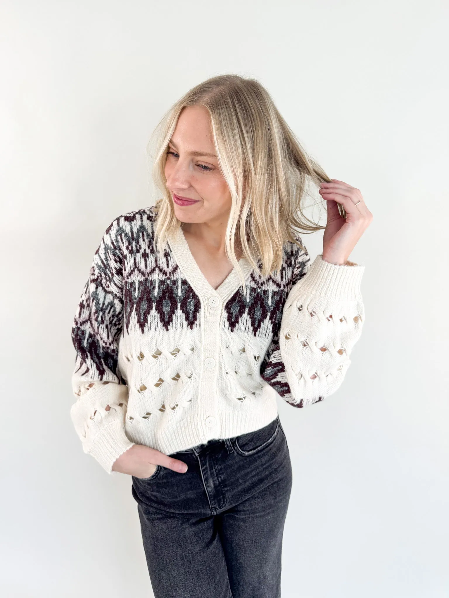Irisa Cream Cardigan