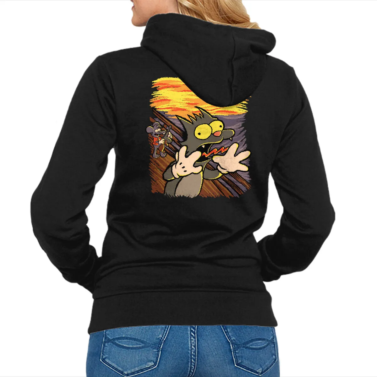 Regular Fit Soft Hoodie Itchy Scratchy Scream