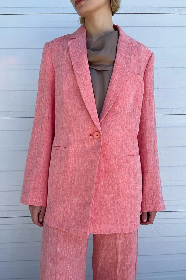 Jinja Blazer in Coral Melange