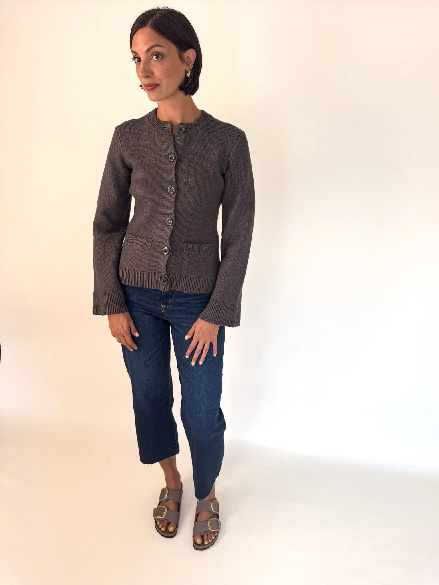 Keep It Classy Button Up Grey Cardigan