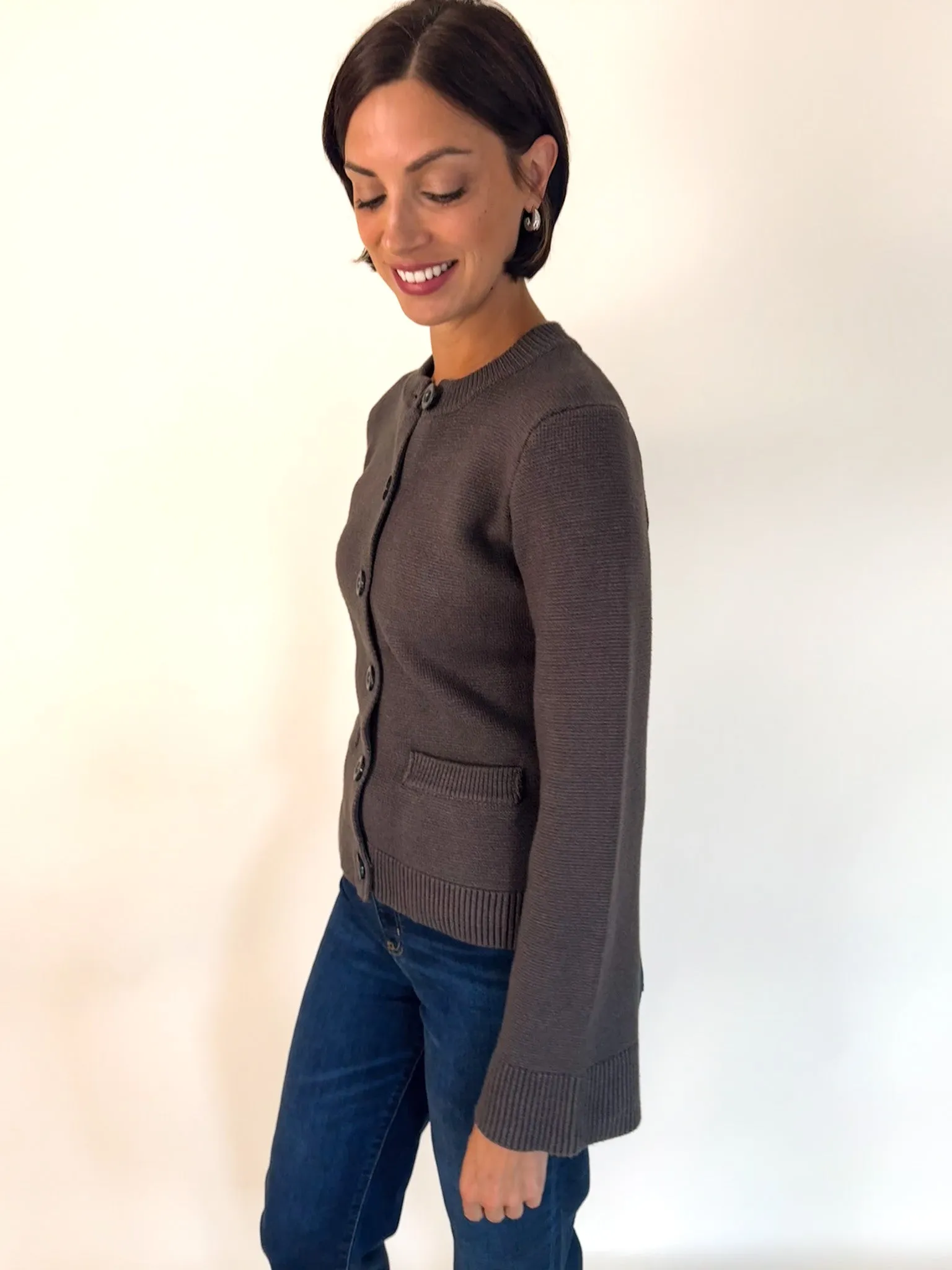 Keep It Classy Button Up Grey Cardigan