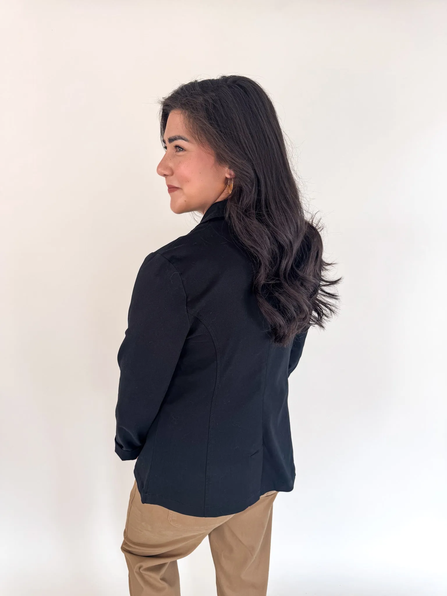 Kelly Onyx Fitted Blazer