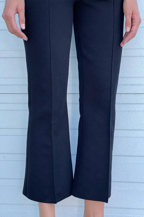 Kick Stretch-Cotton Pants In Subtle Jacquard Black