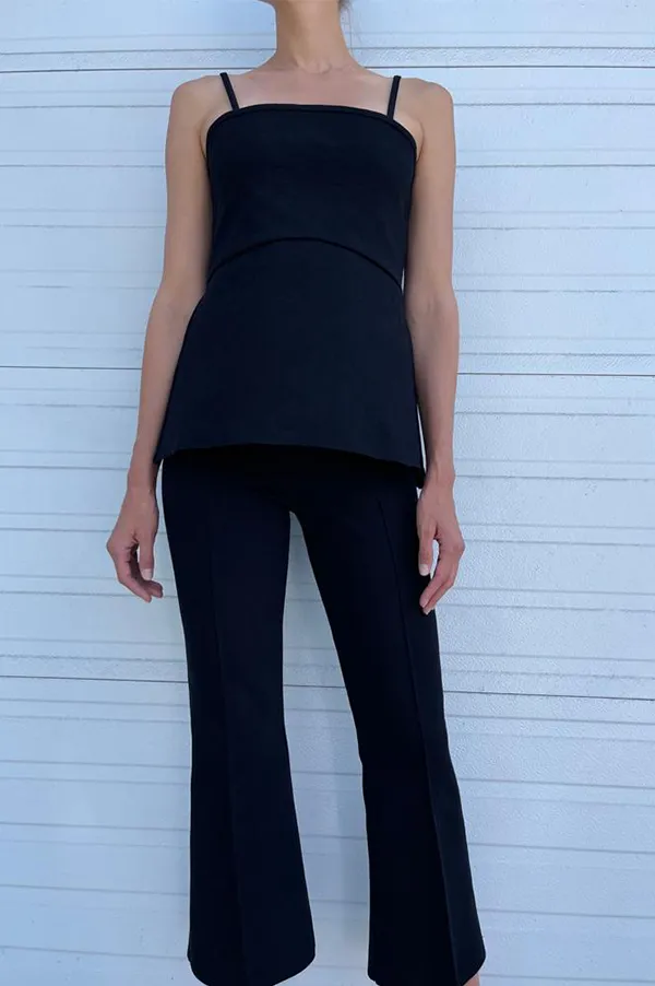 Kick Stretch-Cotton Pants In Subtle Jacquard Black