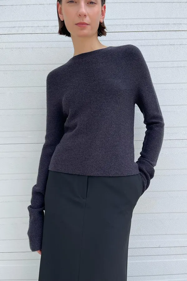Kopasa Round Neck Sweater in Brown Melange