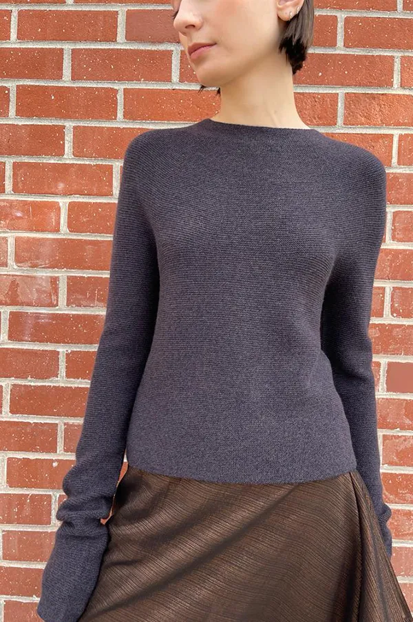 Kopasa Round Neck Sweater in Brown Melange