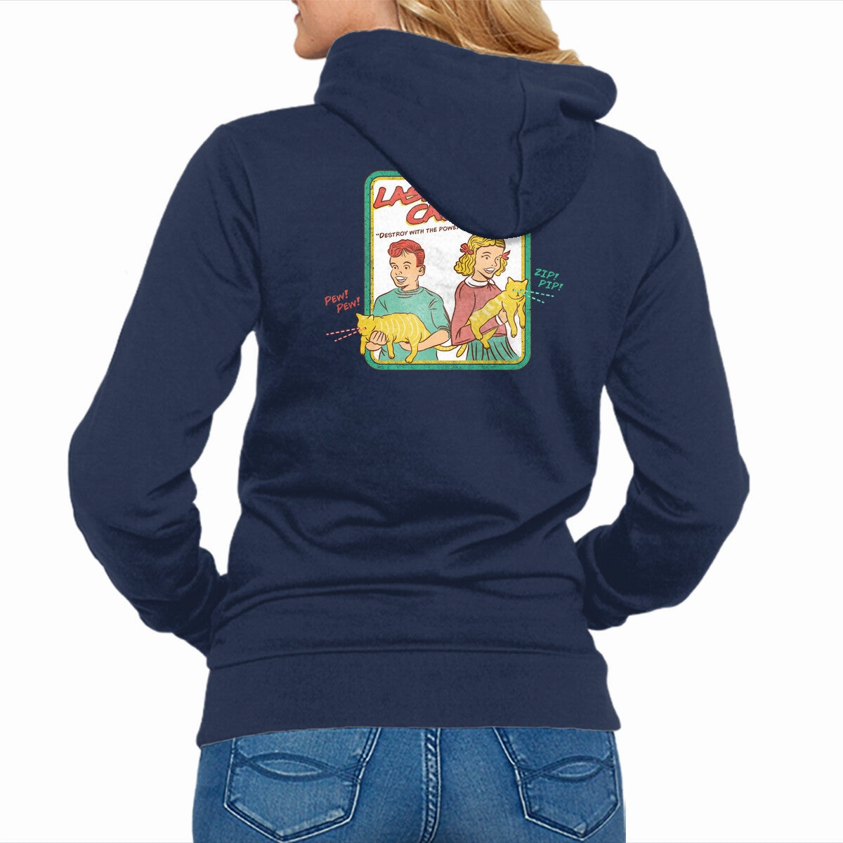 Laser Cats Destroy product business casual sophistication Premium Hoodie