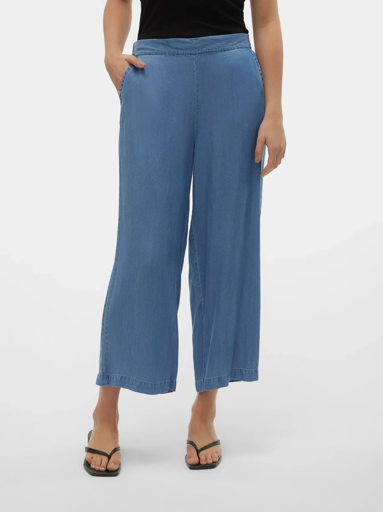 Light Denim Tencel Culotte