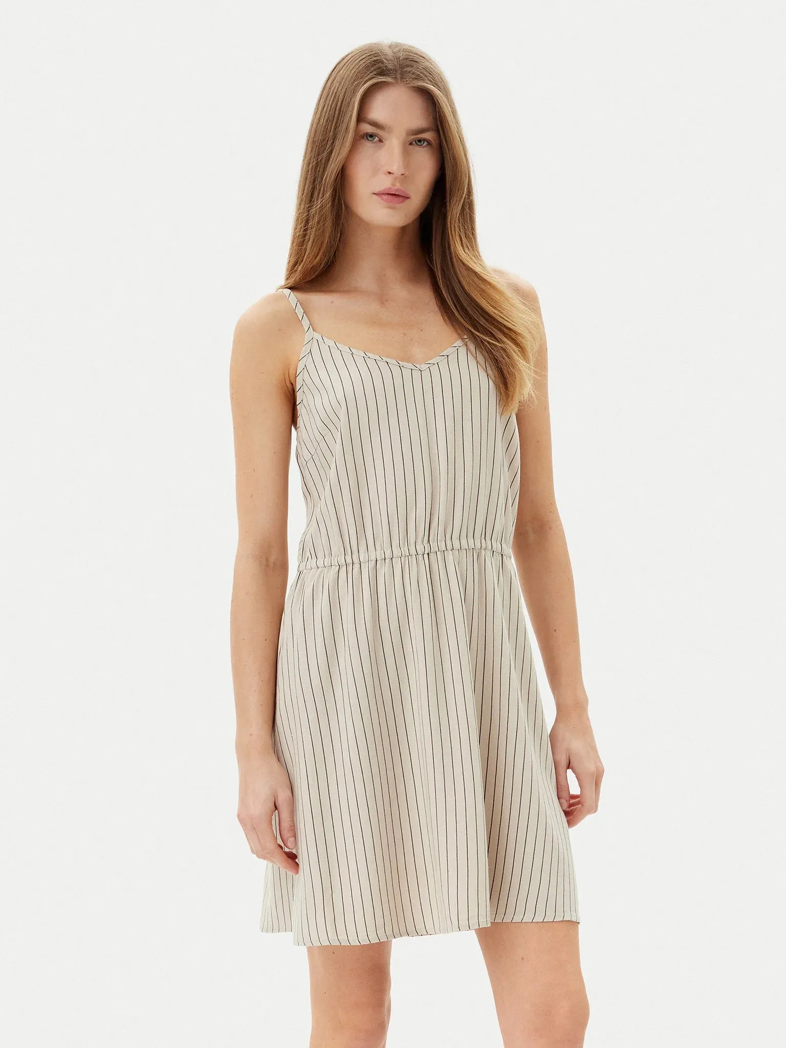 Linen Striped Mini Dress