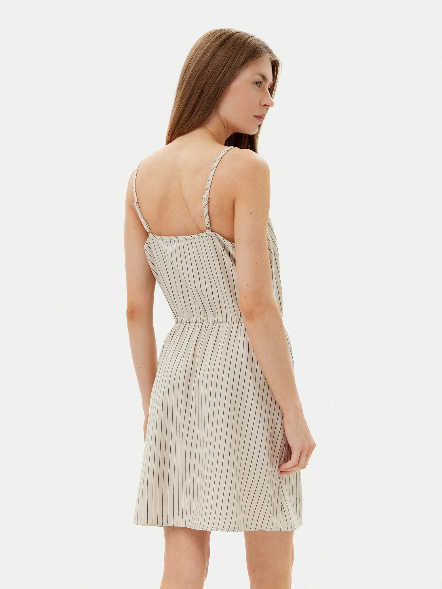 Linen Striped Mini Dress