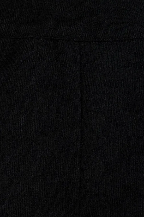 Long Kick Stretch-Cotton Pants in Subtle Jacquard Black